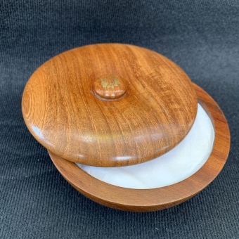 Rosewood town bowl with soap