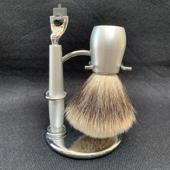 Strand Matt Silver Shaving Set