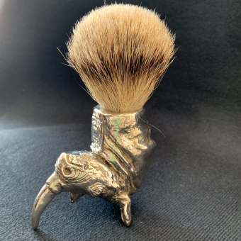 Clad Silver Big 5 Rhino Shaving Brush